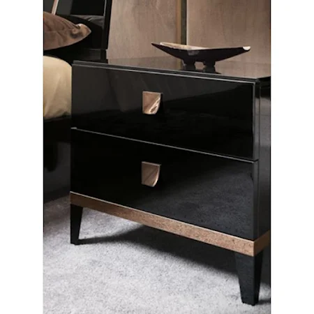 Contemporary Nighstand with Two Drawers